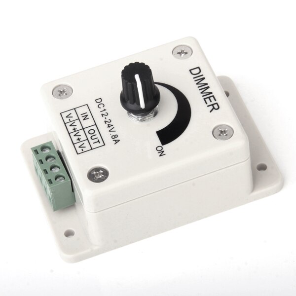Dimmer Switch for Dimmable LED, Halogen and Incandescent Bulbs, DC 12V-24V 8A