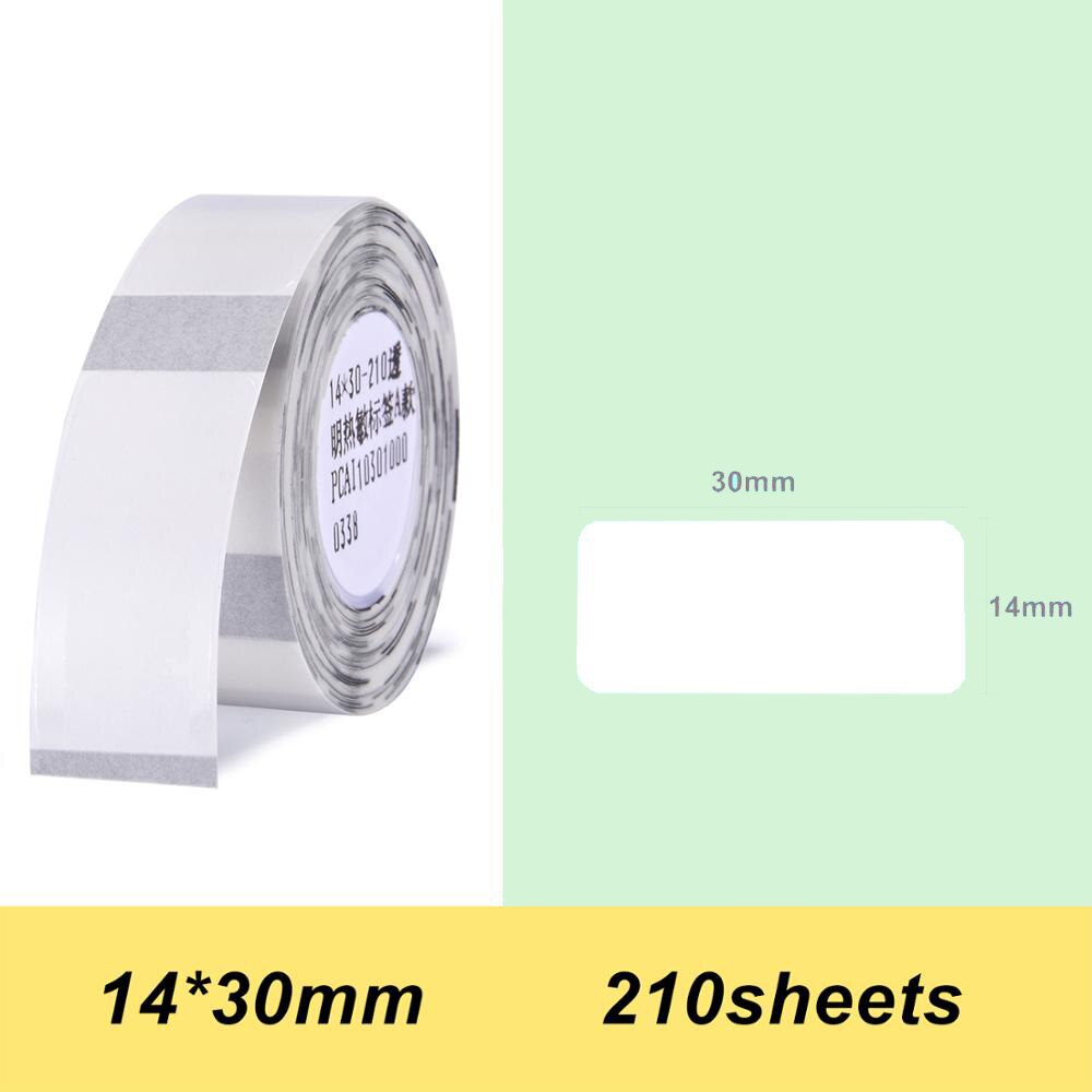 Niimbot D11 Mini Label Printer Paper Label Sticker Waterproof, Oil-proof and Tear-resistant Multi-color Pure Color: Trans 14 to 30mm
