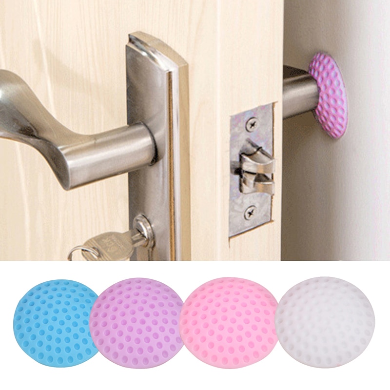 5Pcs Rubber Doorknob Protective Shock Anti-collision pad Silent Door Rear Wall Mute Touch Pad Door Handle Crash Pad