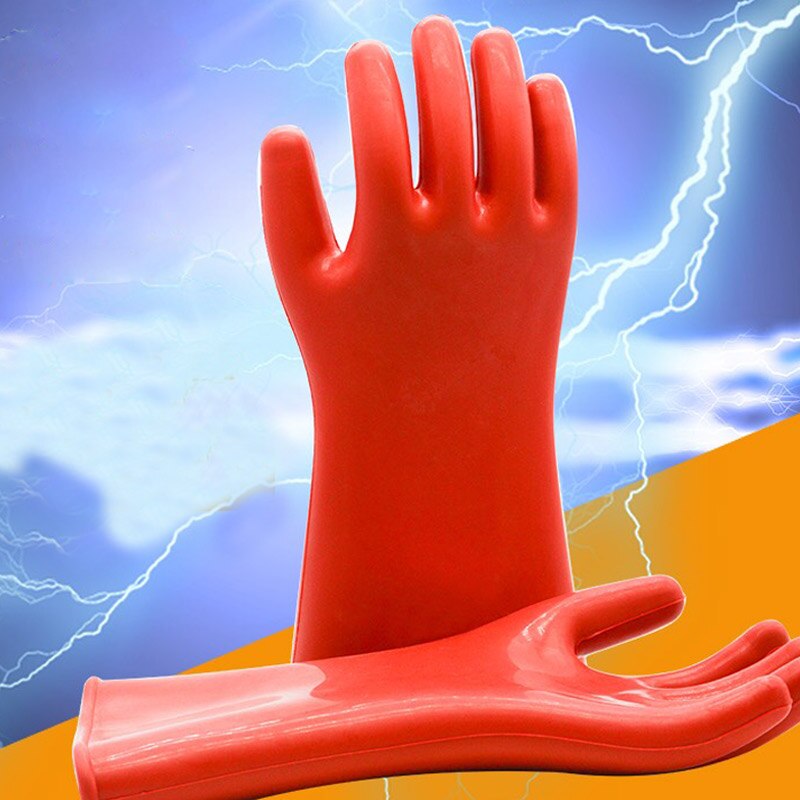 Thuis Isolatie Handschoenen 12KV Hoogspanning Elektrische Anti Elektrische Arbeid Lekkage Preventie Rubber Thuis Handschoenen