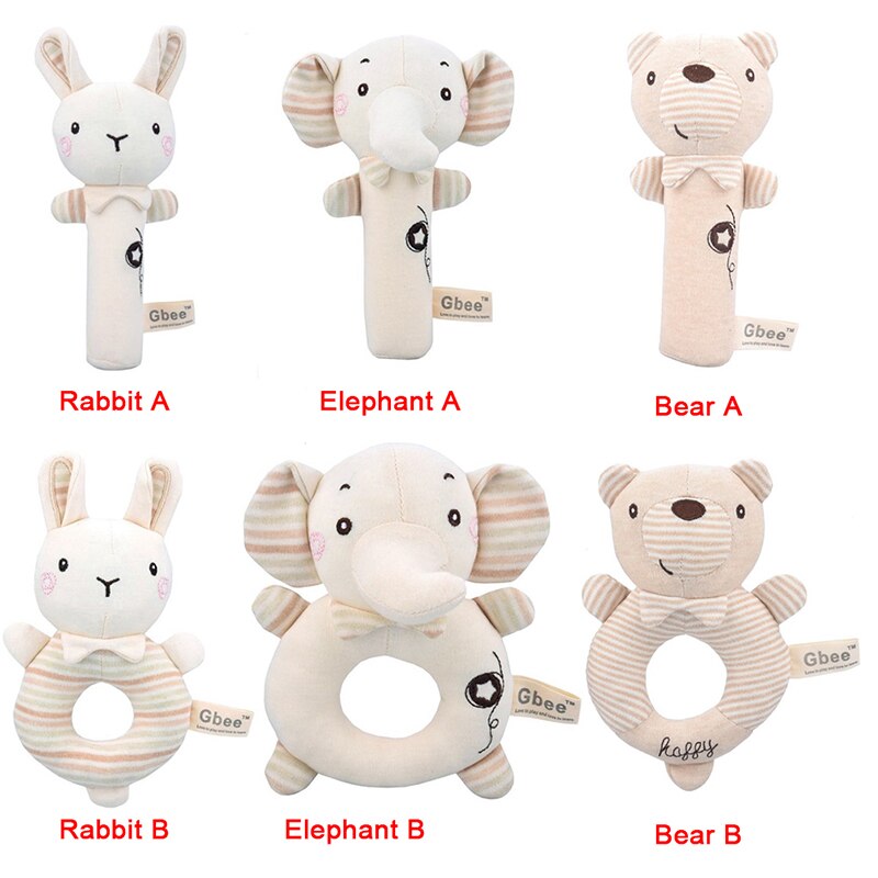 1Pc Baby Rasseln Weiche Karikatur Nette Plüsch Ebene Rasseln Spielzeug Art Pädagogisches Handbells Weiche Kleinkind Baby Komfort Spielzeug