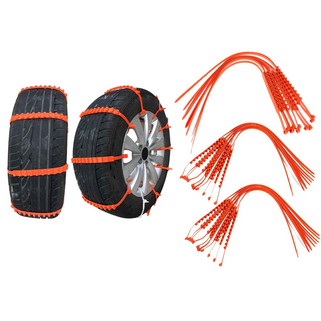 30 Pcs Car Tire Wheel Snow Chains, Emergencies Security Chains for Light Truck and SUV Tire Traction Chain Car Accessories