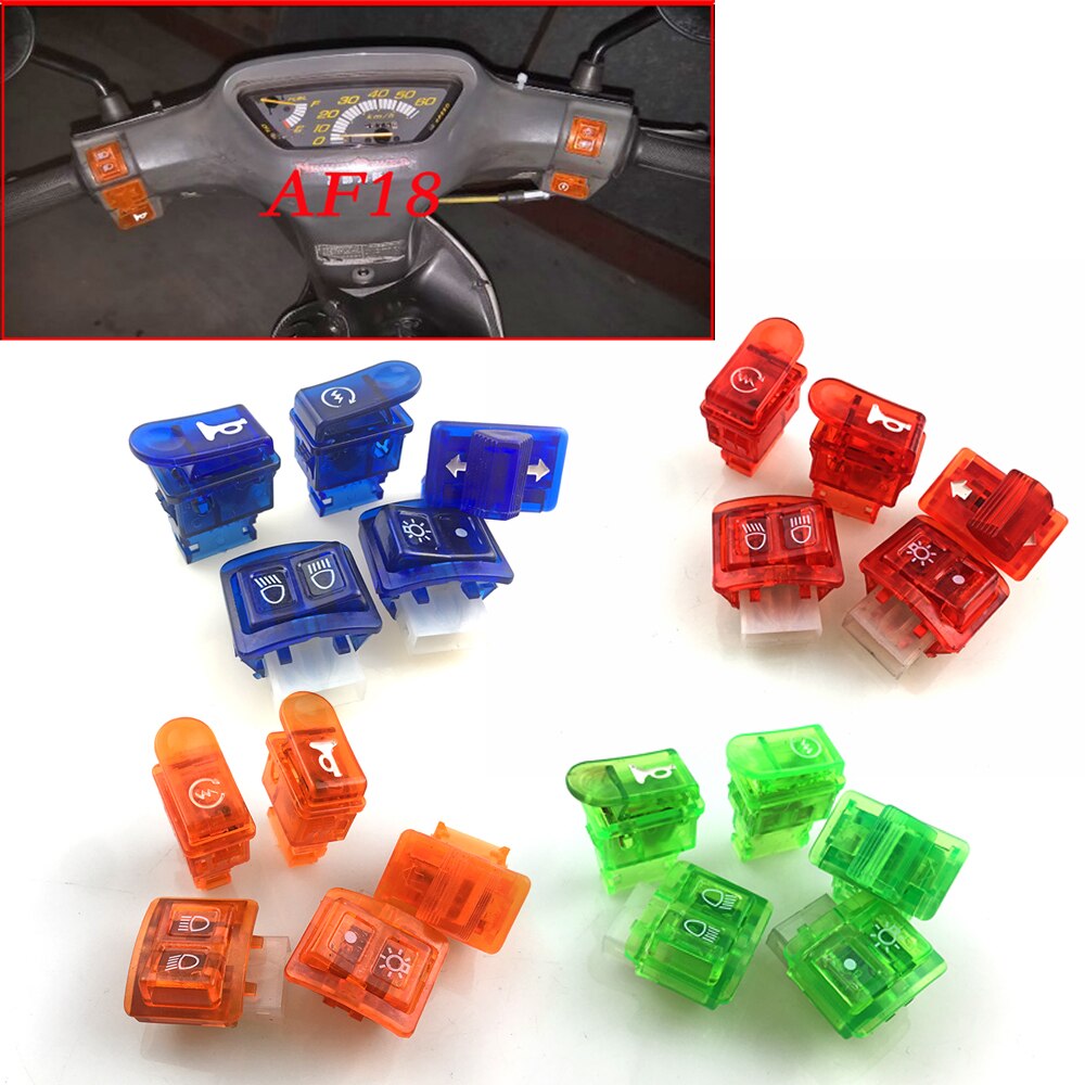 Bouton de démarrage, accessoires, feu arrière de signalisation de moto, loin et klaxon, interrupteur pour HONDA DIO 50 AF18,