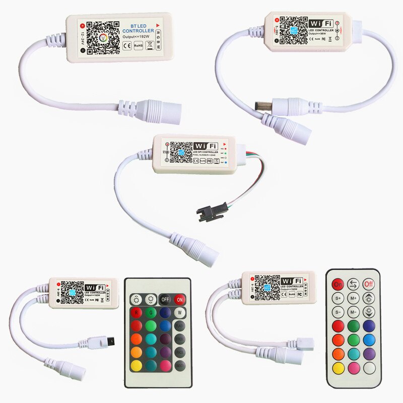 Controlador de píxeles LED Magic Home RGB Mini, inalámbrico por Bluetooth, WiFi, para tira de LED de un solo Color RGBW WS2812B WS2811