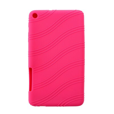 Soft Silicon Shell Back Cover For Huawei MediaPad T1 701u 7 inch Tablet Case For Huawei T1 7.0 T1-701u Protection Cases +pen: rose red