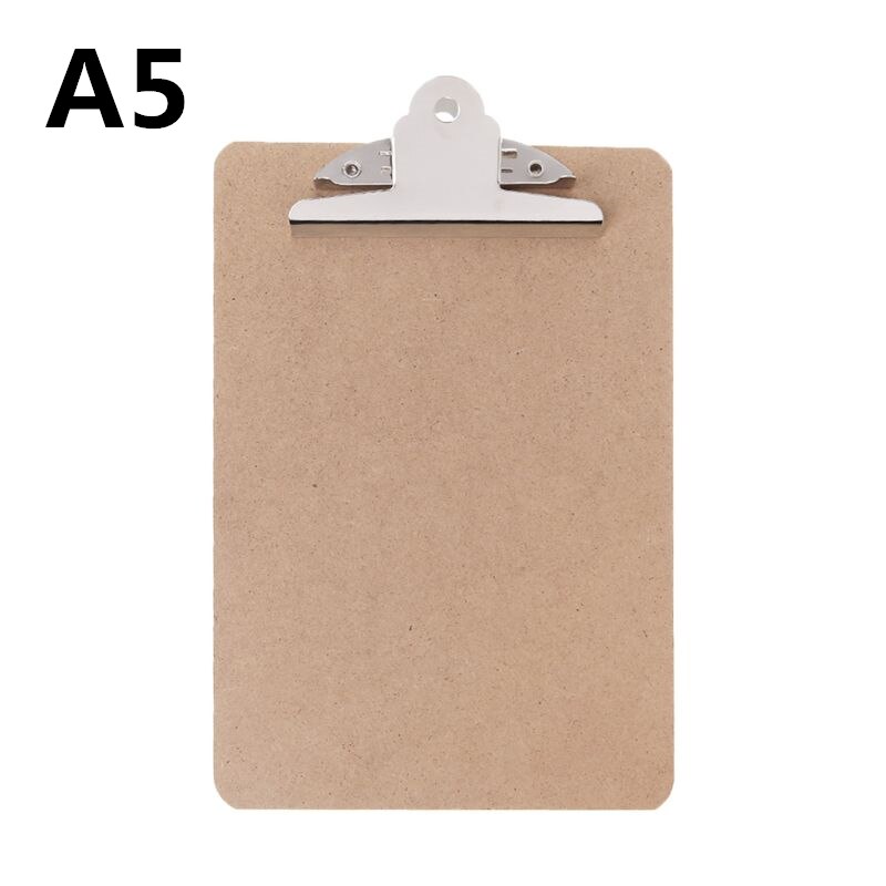 Tablero portátil de madera A4/A5 con Clip para escritura, archivador con Clip para batería, suministros de papelería para oficina y escuela: YELLOW