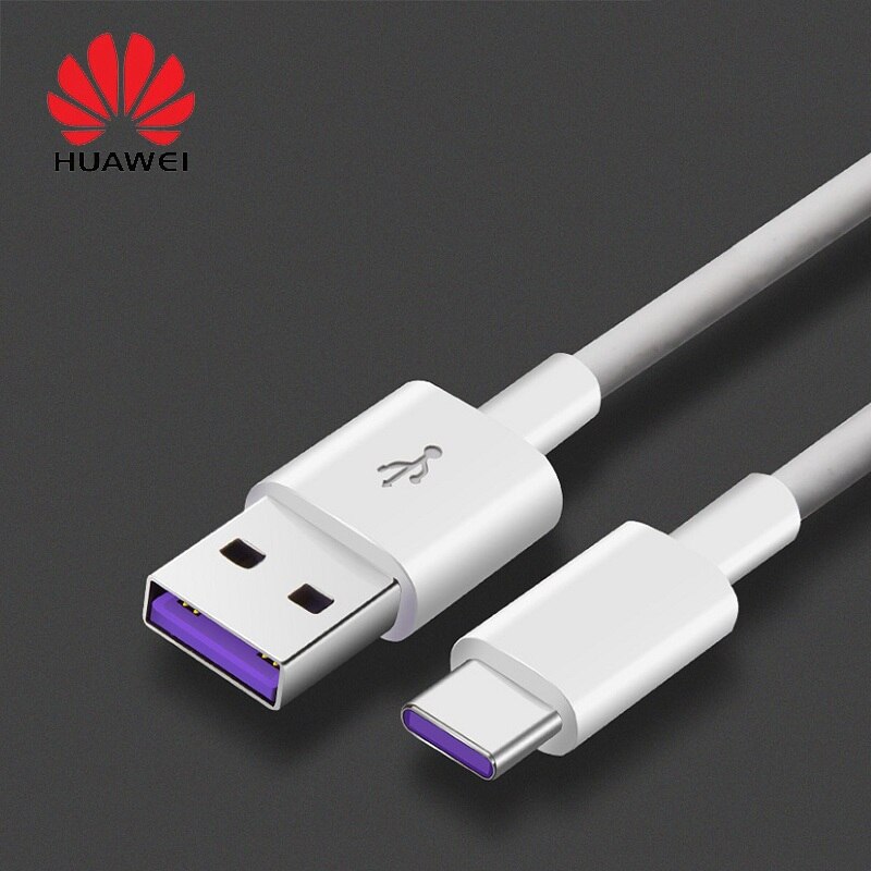 Cabo usb super dados 100% original huawei tipo c 5a, fio roxo (branco) segurança multi-camada de carga rápida de alta corrente