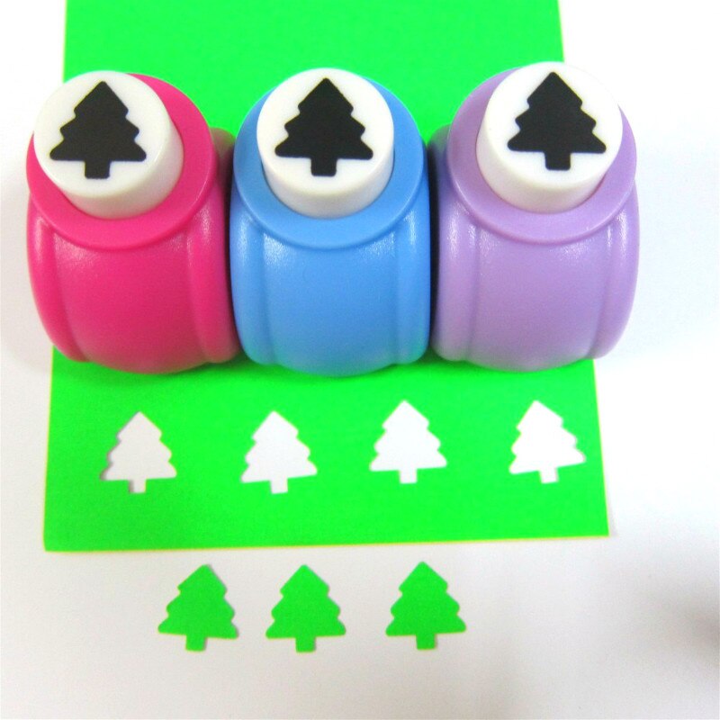 Medium 18mm juletræ papirskærer scrapbooking slag papir punch eva skum punch barn diy håndværk punch scrapbog
