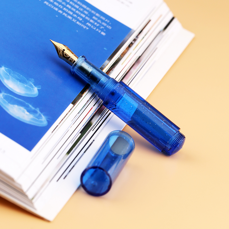 MAJOHN Wancai Mini 2.0 Transparent Pocket-Size Eyedropper Fountain Pen EF/F Nib Ink Pen Portable Writing Set