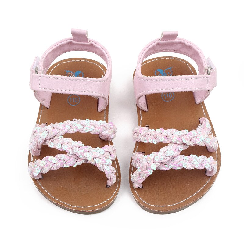 Sommerliche lauflernschuhe für mädchen, Ideal für geburtstagsfeiern, funkelnde kristall-kristallschuhe, weiche kleinkinderschuhe für 0-18m- jährige, Baby-sandalen