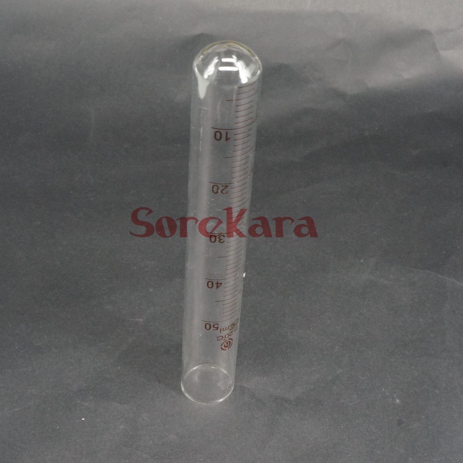 LOT 5 Scale Line 50ml Glass Test Tube Round bottom for Chemistry Laboratory