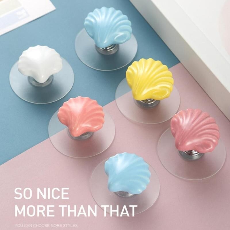 Schattige meubeldeurgreep schuifraam kunststof kast keukenknoppen handgrepen ponsvrije lade zelfklevende hardware hand  c2 o 3