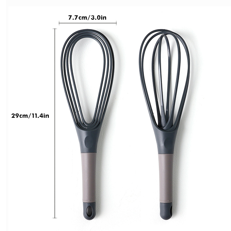 1 stuk 2-in-1 twist garde, opvouwbare ballongarde Plastic eierklopper voor koken en bakken - keukengereedschap