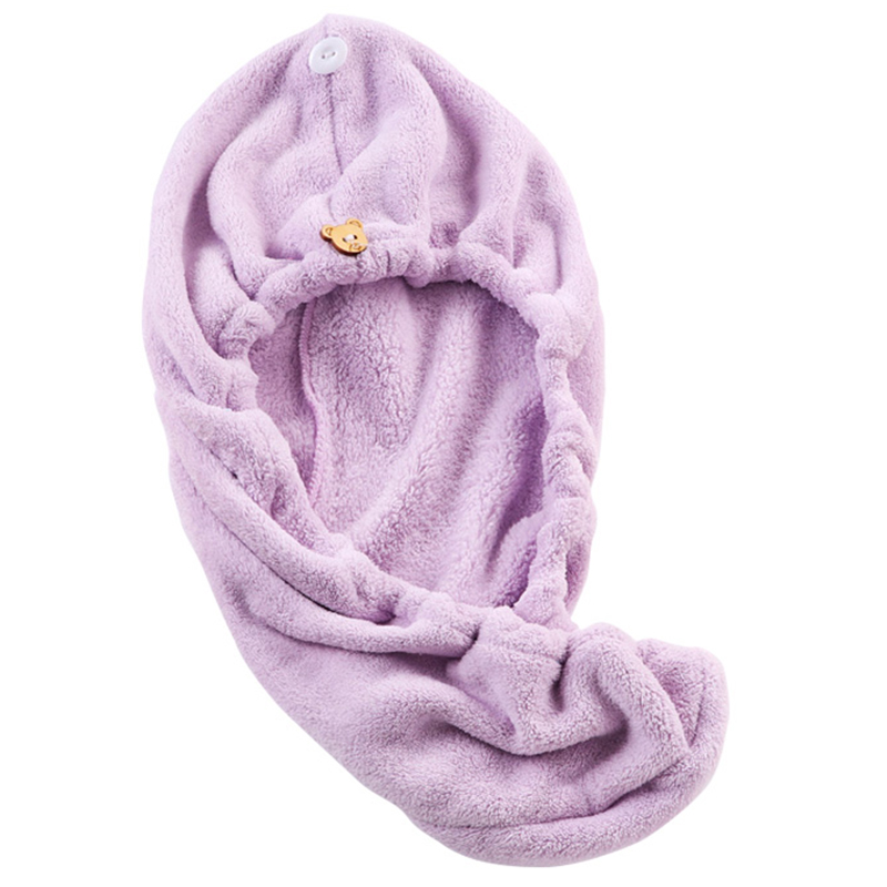 Sèche cheveux serviette bouchon Super absorbant microfibre doux séchage rapide Turban bain douche tête serviette KSI999: purple