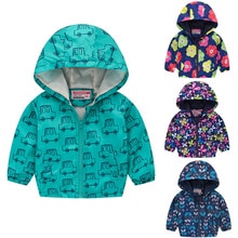 Baby Meisjes Jas Winterjas Voor Meisjes Jas Kinderen Warm Hooded print Bovenkleding Jongens Jas Jas Kinderen Kleding ny l30829