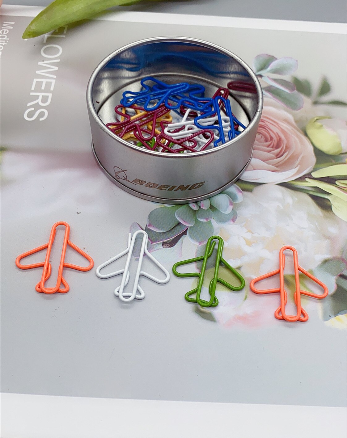 Aircraft Modeling Paper Clip Plane Cute Paper Clips Decorative Airplane Metal Clip Paper Clips Clipe De Papel Office Accessories