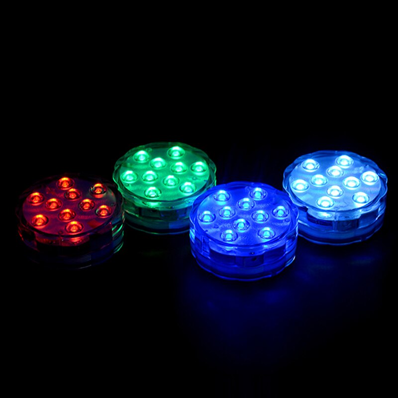 10 Led Remote Controlled Submersible Light Battery Operated Underwater Night Lamp