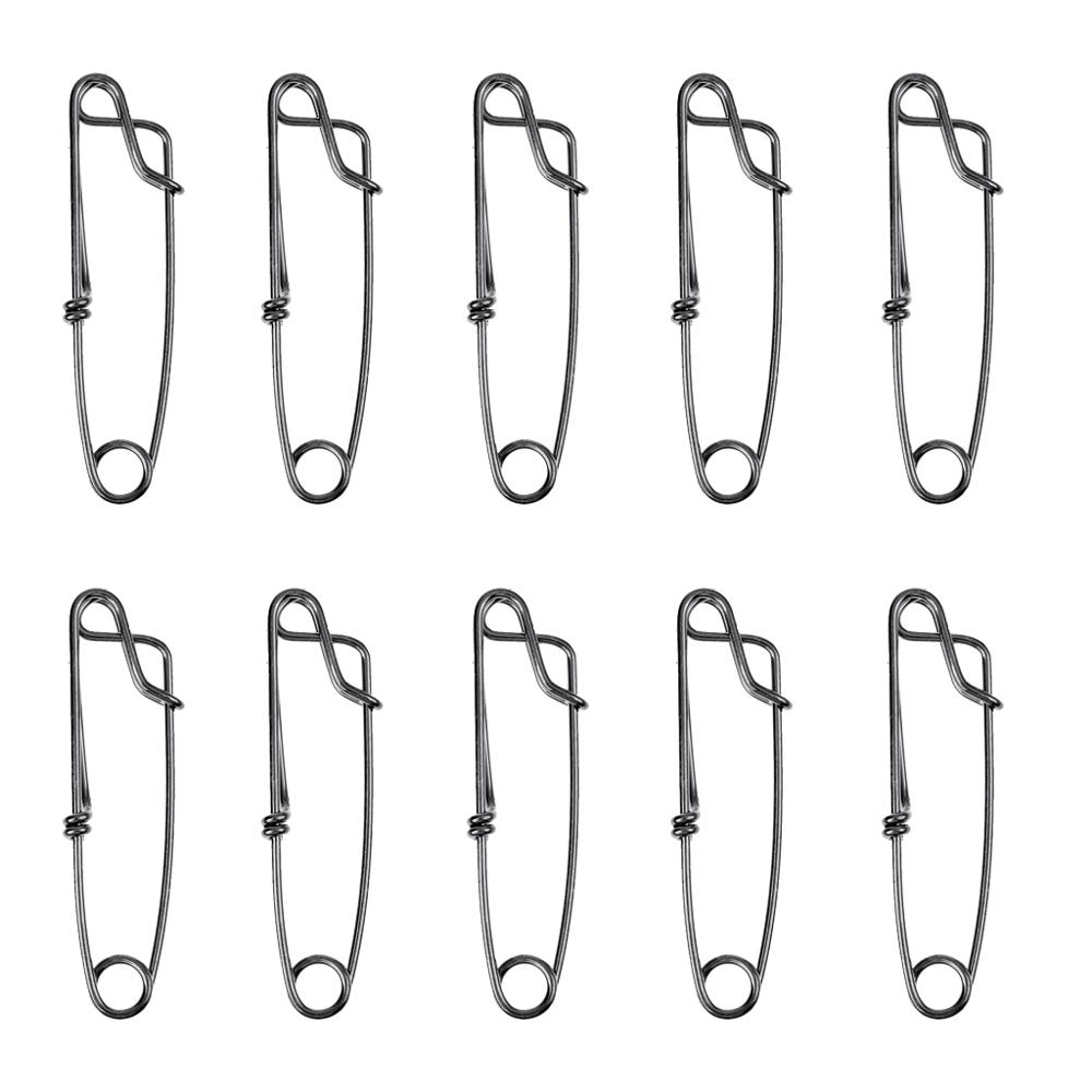 10Pcs Stainless Steel Long Line Tuna Clips Float Line Snap Clip Connector Longline Branch Hangers Fishing Accessories: L