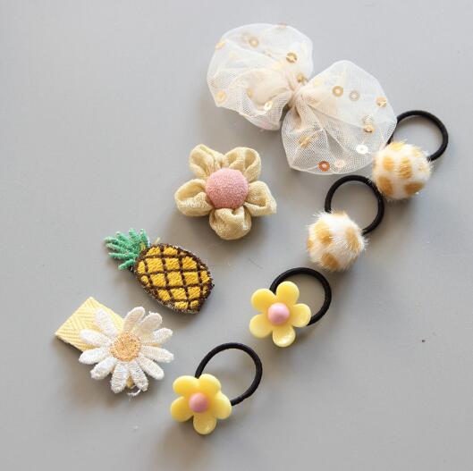 Capelli del bambino Della Forcella Della clip Accessori Dei Capelli Del bambino della ragazza Della clip dei bambini della clip di Capelli di Pollice in Gomma fascia Dei Capelli Della fascia impostato: 4