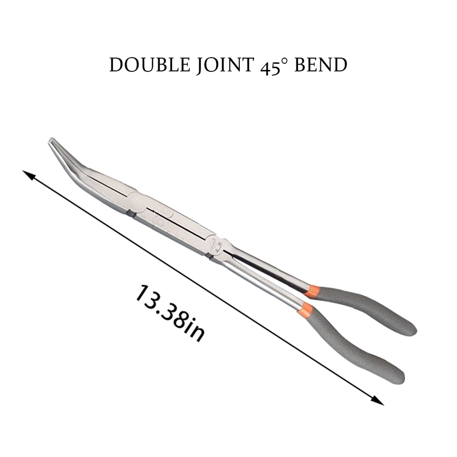 Lange Zange Gerade 45 90 Grad O-bilden Biegen Nadel Nase Zangen 13 &quot;Stecker Abzieher Multi-funktionale mechanik Hause Hand Werkzeug: 45 Biege Typ
