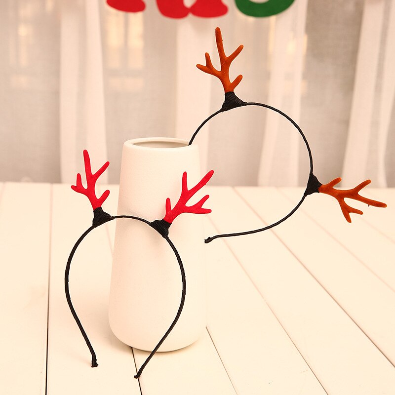 1 pc jul hjorthorn pannband xmas svampboll söta hårband tjejer kvinnor hårnålar håraccessoarer