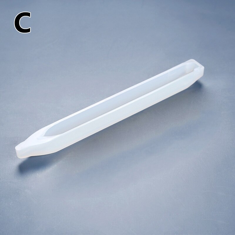 Molde de silicona transparente hecho a mano, moldes de fundición de resina epoxi, bolígrafo DIY, suministros para manualidades decorativas, 1 unidad
