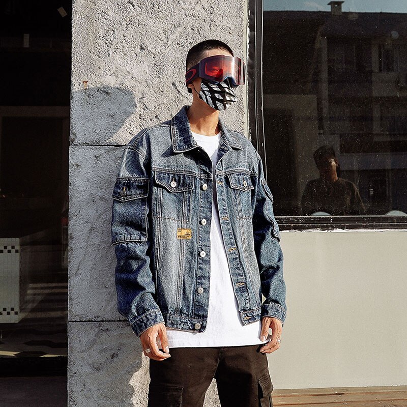 spring and autumn men's denim jacket jacket men's cotton jacket jacket jacket men's denim size 5XL