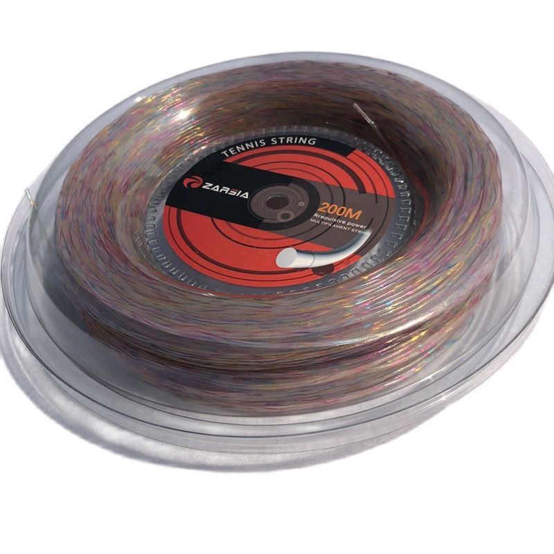 ZARSIA 200m Big Reel sintetico flash nylon morbido spinning Rainbow tennis string