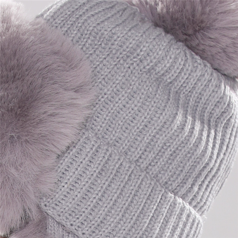 Xthree bomber hatte vinter damehue varm kitted hat med øreklap i imiteret pels trapper cap med pom pom