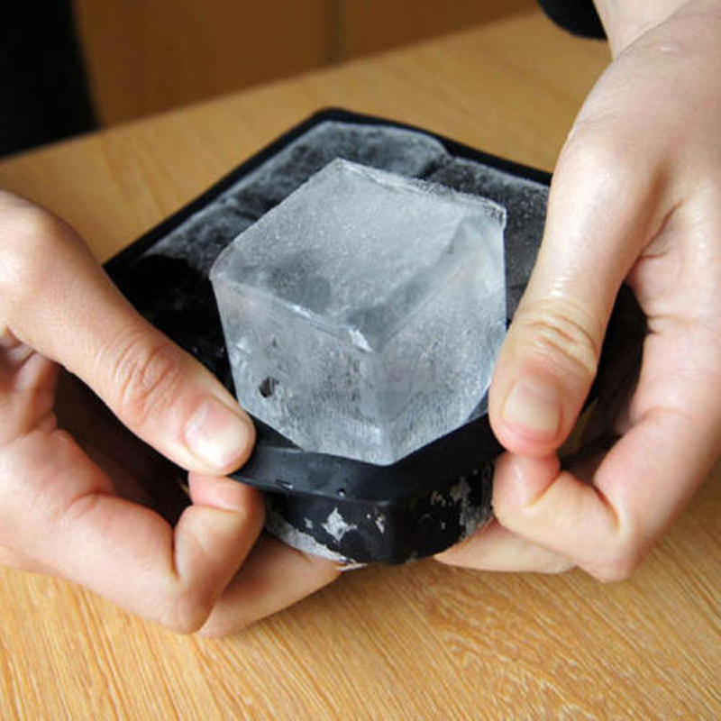 Grand Cube à glace géant Jumbo Silicone | 4 géant de grande taille, moule à glace carré plateau moule bricolage,