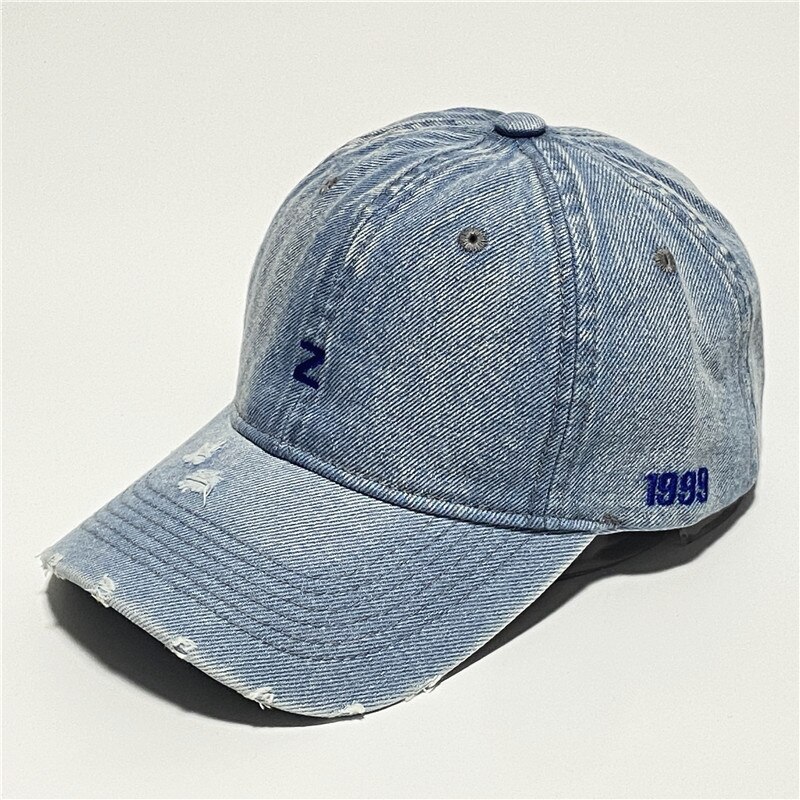 Damen-freizeitmütze Ich bin Gebraucht-suchen, Hüfte-hüpfen-sportmütze, draussen-mütze, herren-baumwollmütze mit rissen, Tennis-, Winkel-, Camping- und baseballkappe: Z hellblau