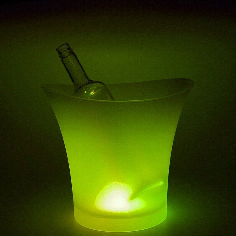 Colorido led garrafa de vinho cobre espumante champanhe decoração da lâmpada tampa barra garrafa balde gelo festa decoração do casamento: YELLOW