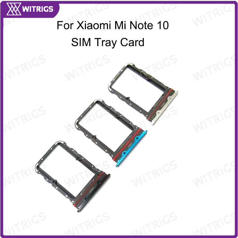 Witrigs Voor Xiao mi mi note 10 Sim-kaart lade Houder Slot Socket Vervangende Onderdelen