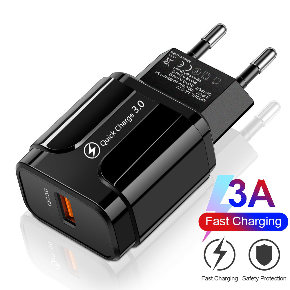 Quick Charge 3.0 4.0 5V 3A Usb Charger For Xiaomi Redmi Note 4X qc3.0 Fast Charging Zinc Micro USB Cable Moblie Phone Chargers