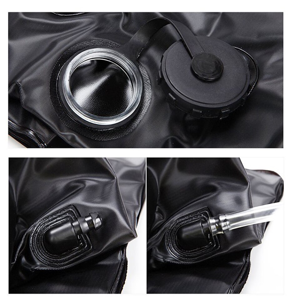 MYJ 40L Solar Shower Bag Foldable Sun Heating Camping Shower Portable Outdoor Sun Shower Bag with Removable Head