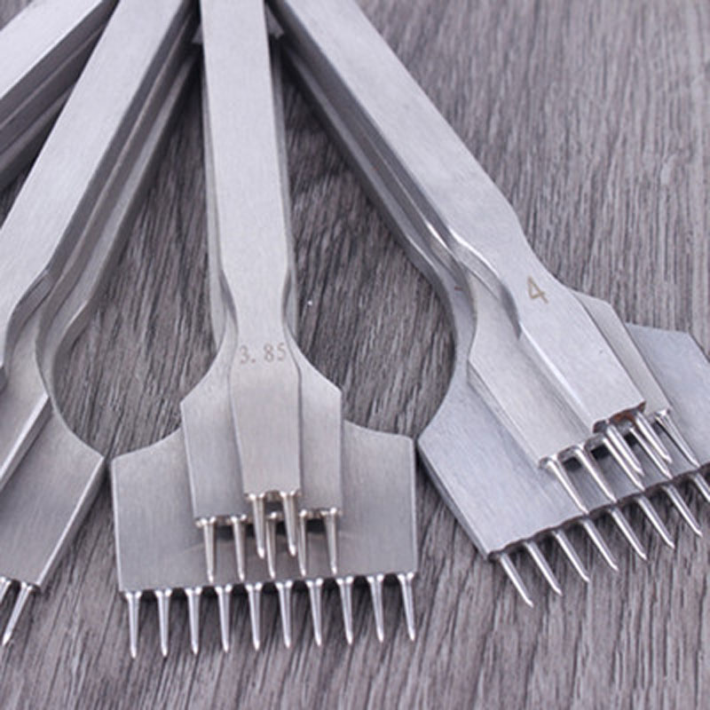 Leather Craft round Hole Punches pricking iron Spacing 3/3.38/3.85/4mm leather Punch Sewing Tools