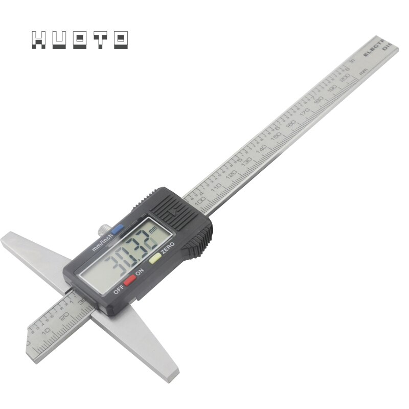 0-150Mm 6 "Rvs Metric Imperial Digitale Diepte Schuifmaat Micrometer Elektrische Digitale Dieptemeter