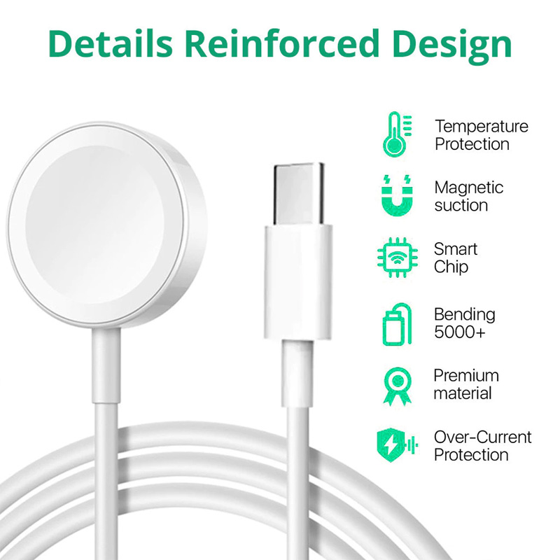 Ładowarka robić zegarka jabłko iwatch123456789/SEPD Typ C/Port USB Przenośna bezprzewodowa magnetyczna stacja dokująca robić kabla ładującego