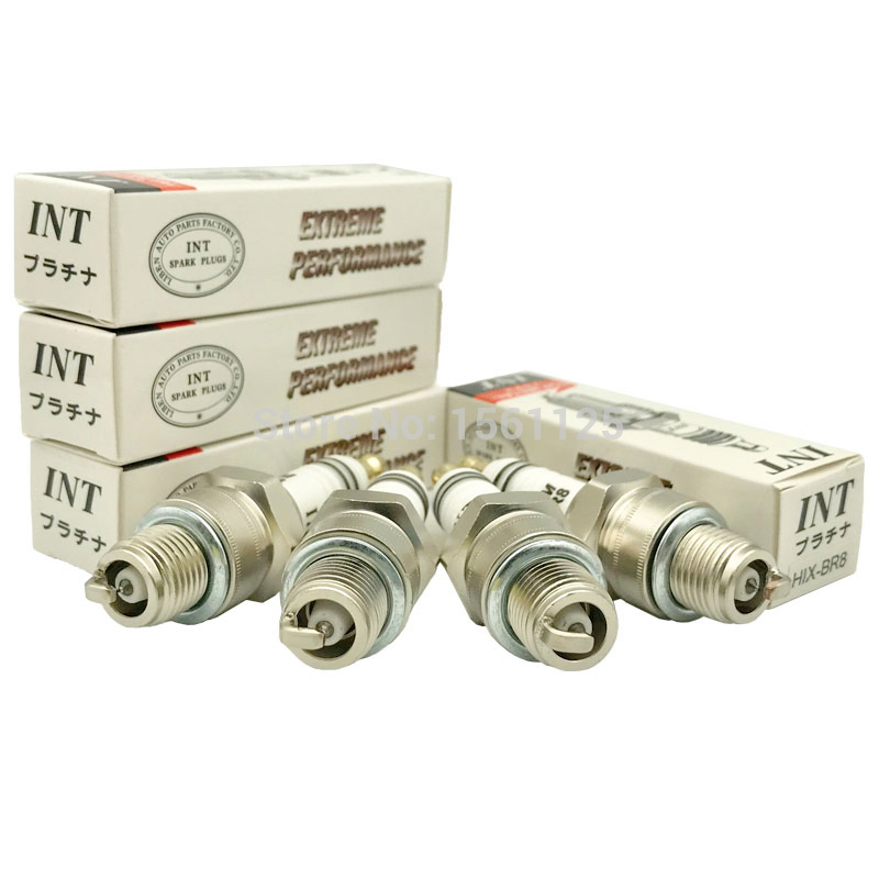 4pcs INT Iridium Spark Plug HIX-BR8 BR8HIX FOR BR8HS BR8HS10 BR8HV BR8HVX BR8HSA E8RTC IWF24 W24FS-GU W24FS-ZU W3AP BR8HS-10