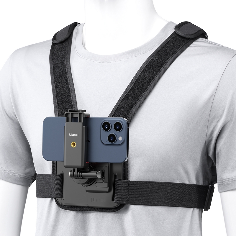 Ulanzi CM027 Soporte de correa para la cabeza/Correa para el pecho CM028 para cámaras de acción Gopro Insta360 DJI Teléfonos móviles Modos horizontales verticales