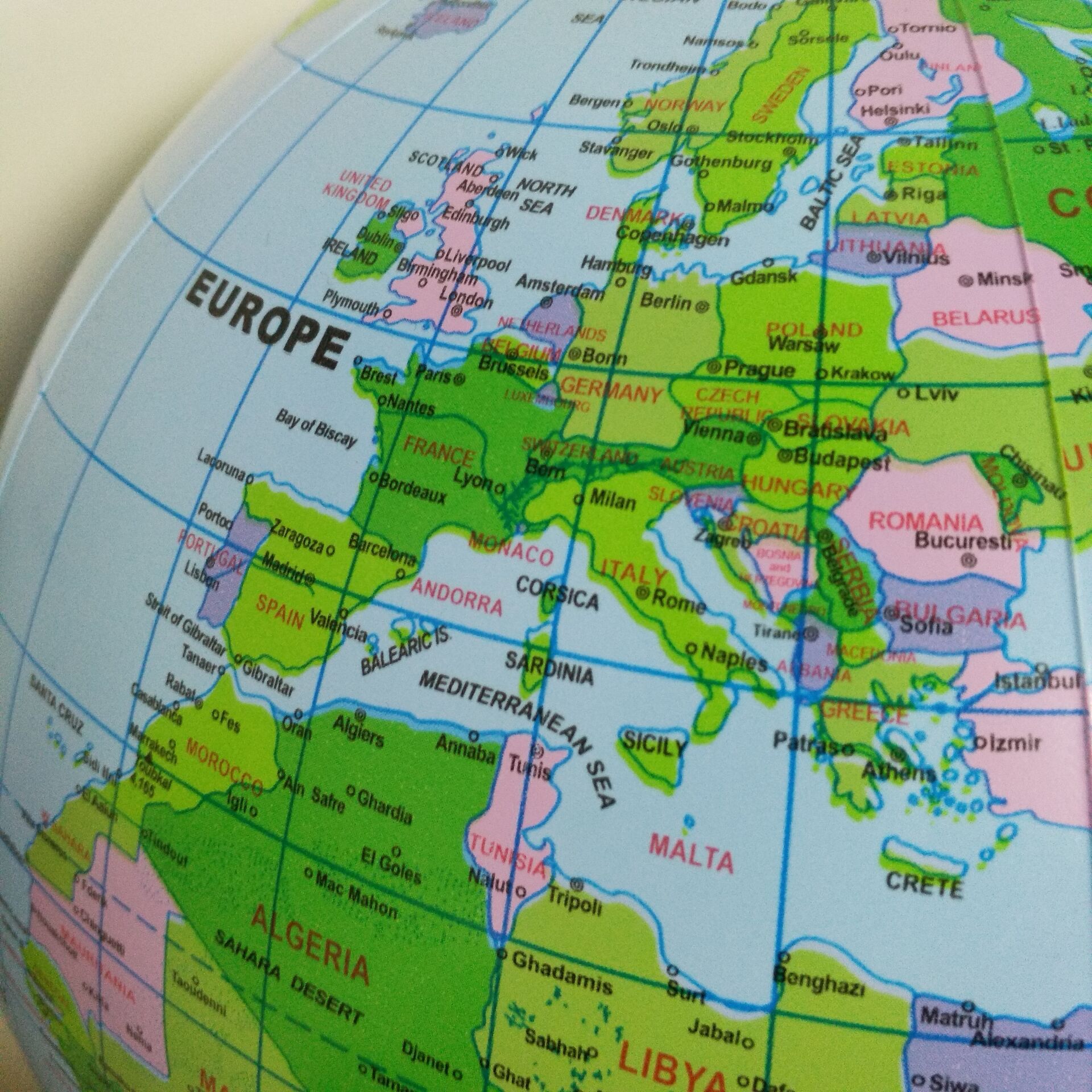 30cm uppblåsbara klot världen jorden hav karta boll geografi lärande pedagogisk badboll barn geografi utbildningsmaterial