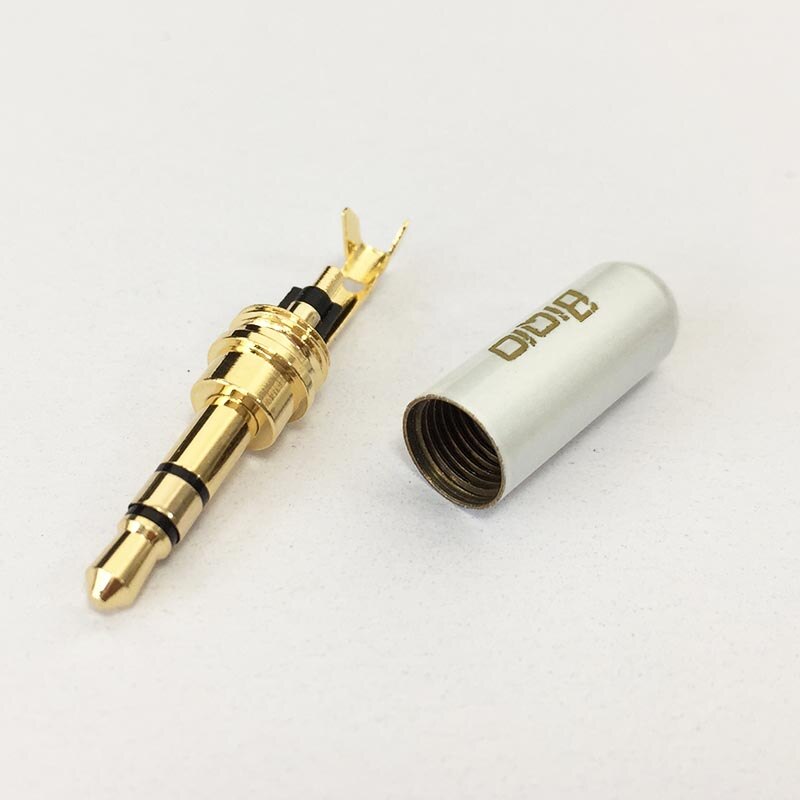 2pcs 3.5mm male connector dual channel earphone plug soldering terminal