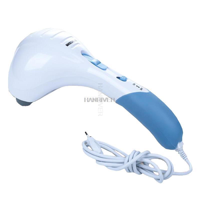 Masajeador eléctrico de mano, martillo vibrador de doble cabeza, cuello, espalda, cuerpo, vértebra Cervical, rodillo relajante con 6 cabezales de masaje