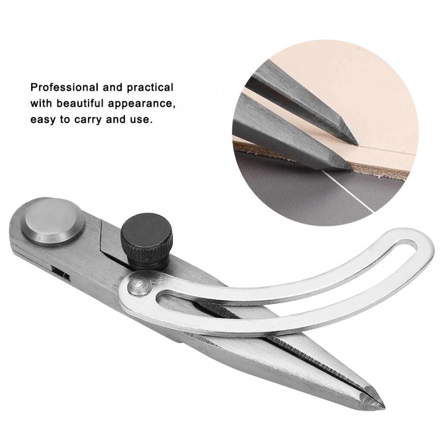 Leather Scriber Spacing Compass Marking Tool Leather Craft Line Drawing Rotating Tool