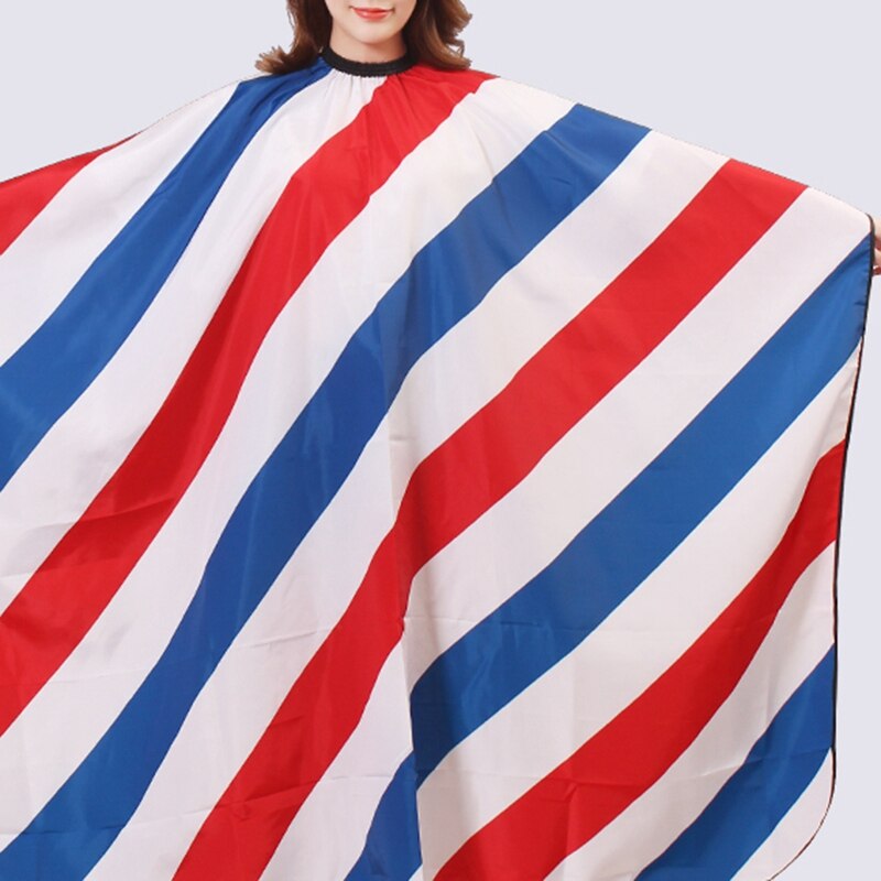 Hiden Sleeves Red White Blue Stripe Hairdressing Cape Salon Luxury Customer Gown Cloth Waterproof Apron Free Styling