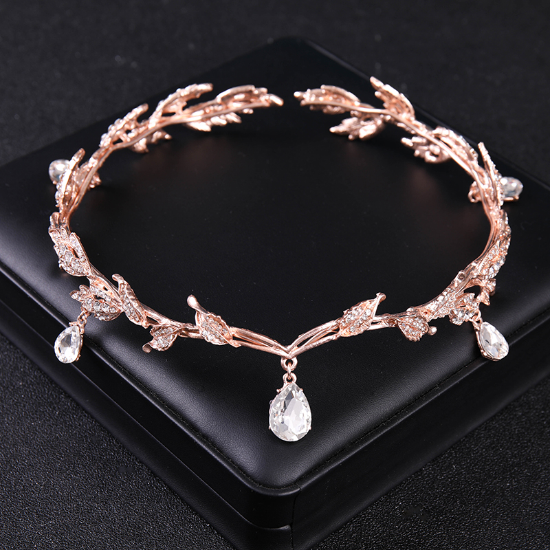 Roségouden Kristal Bruids Tiara 'S En Kronen Voor Vrouwen Bruid Strass Prom Diadeem Hoofdband Bruids Bruiloft Haaraccessoires Kroon: Blue Zinc Plated