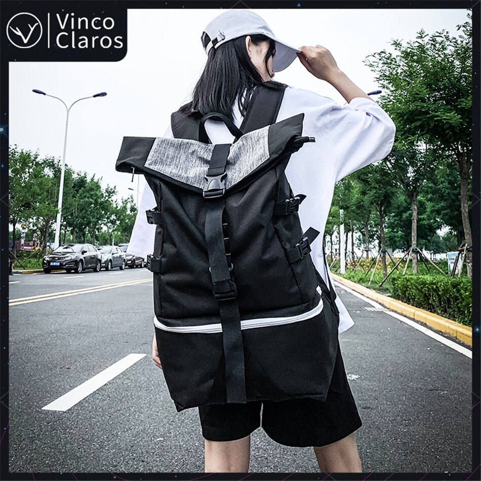 Large Capacity Men's Sports Backpack Mechanical Style Travel Big Bags Trend School Backpack for Teenagers Male Backpack