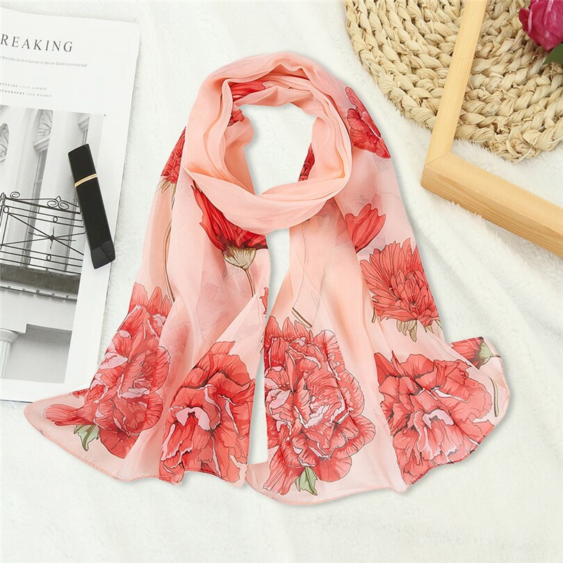 Bufanda de gasa de mujer estampado de mariposa en chal floral chal de mujer largo suave pañuelo Bufanda Foulard sjaal bufandas hijab A40