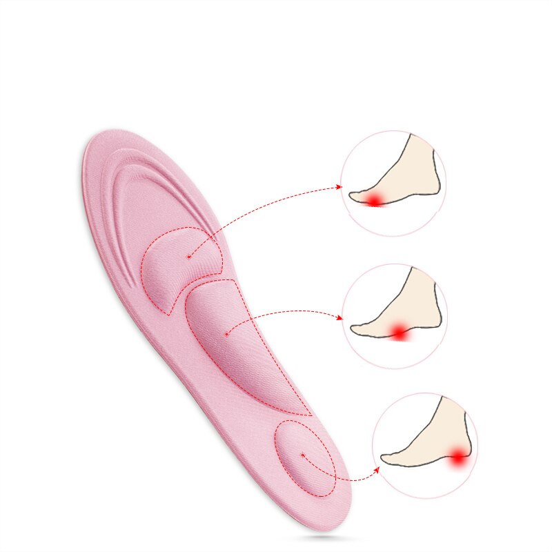 Plantilla para zapatos de espuma viscoelástica 4D, plantilla para fascitis Plantar, plantilla para zapatillas deportivas, plantillas acolchadas para hombre y mujer
