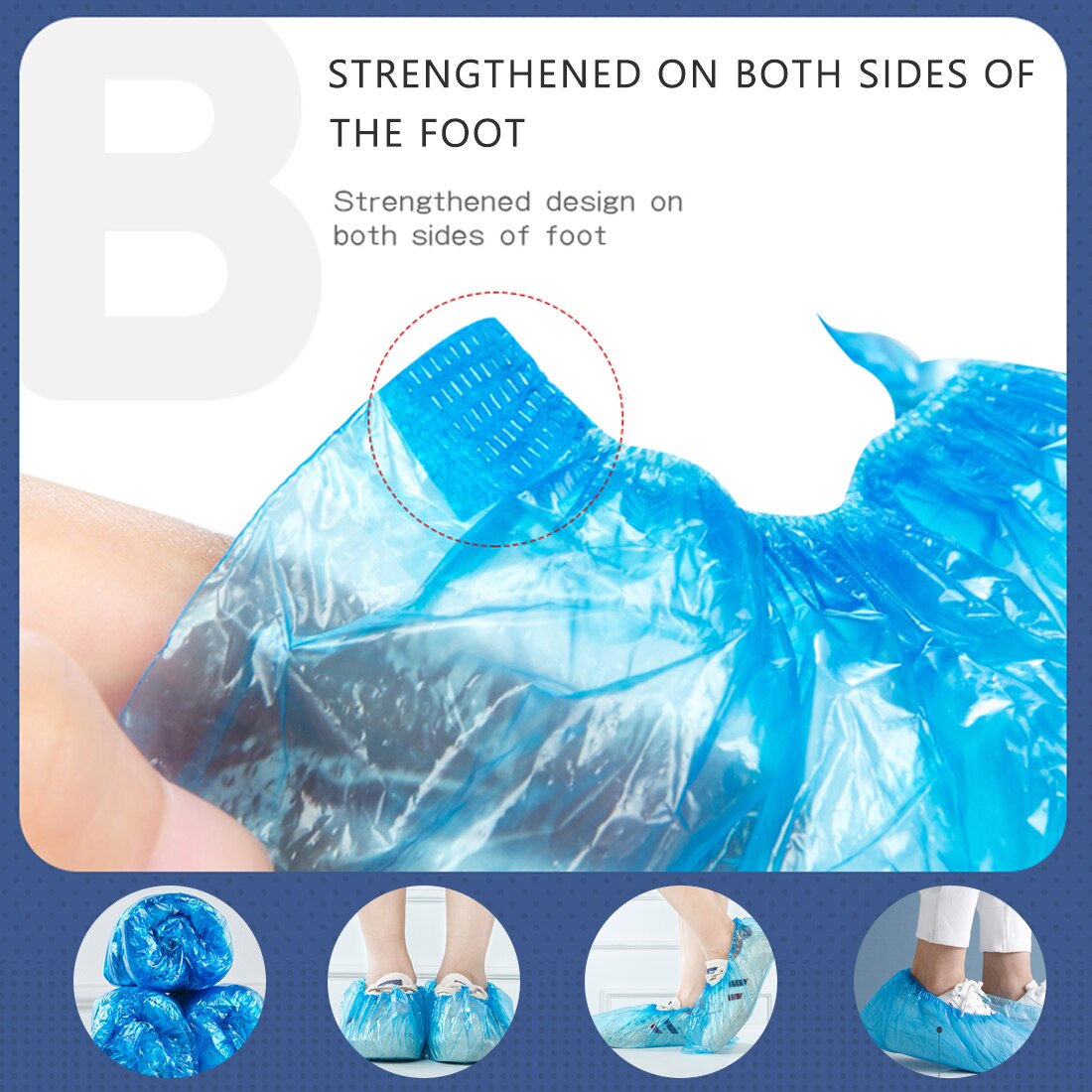 100-2000PCS Disposable PE Shoe Cover For Automatic Shoe Cover Machine Special T Buckle Shoe Cover Disposable Machine Shoe Covers